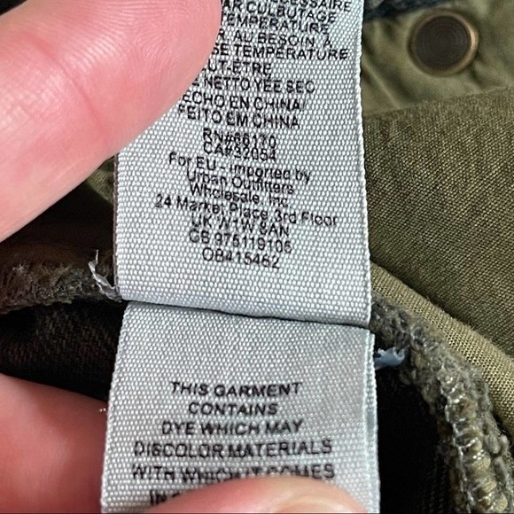 Free People Denim Cut-off Shorts in Emerald Acid Wash 25 - Picture 9 of 10